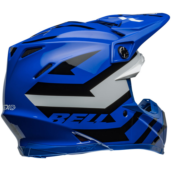 Bell MX 2024 Moto-9S Flex Adult Helmet (Banshee Blue/White) Back Right