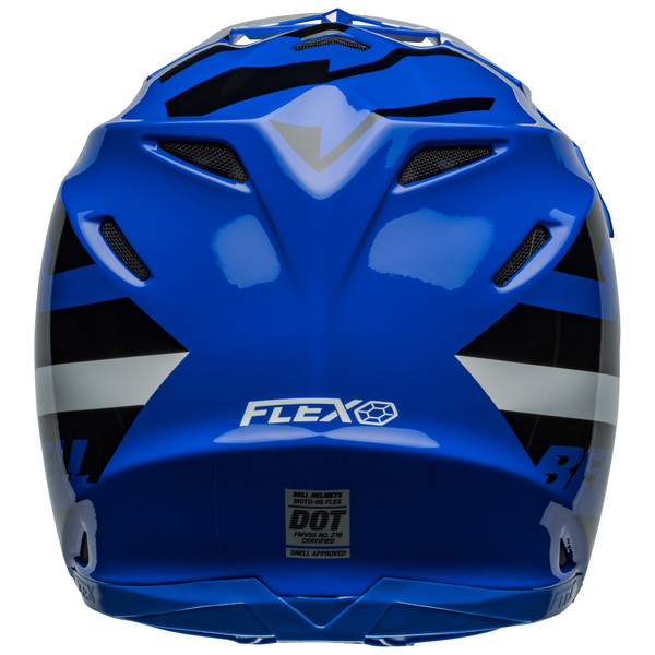 Bell MX 2024 Moto-9S Flex Adult Helmet (Banshee Blue/White) Back