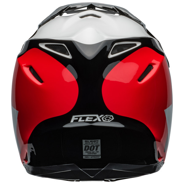 Bell MX 2024 Moto-9S Flex Adult Helmet (Hello Cousteau Stripes White/Red) Back