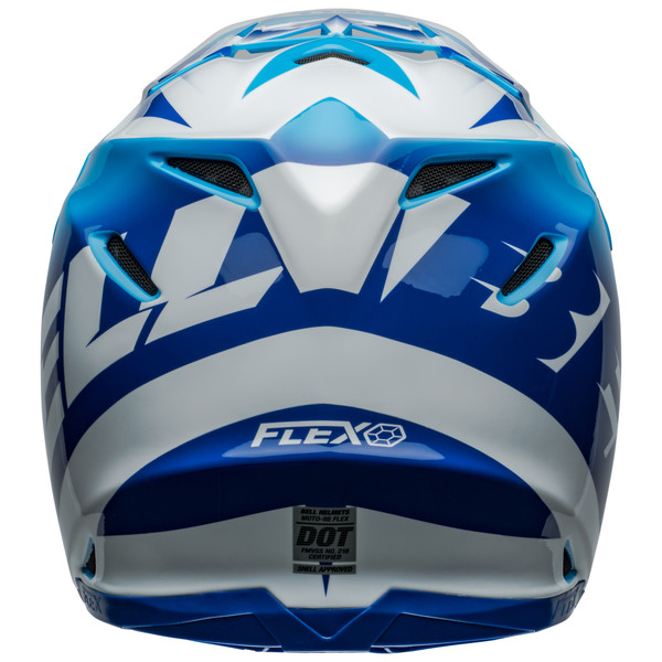 Bell MX 2024 Moto-9S Flex Adult Helmet (Rail Blue/White) Back