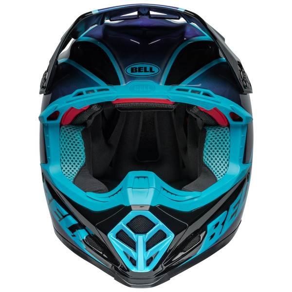 Bell MX 2024 Moto-9S Flex Adult Helmet (Sprite Black/Blue) Front
