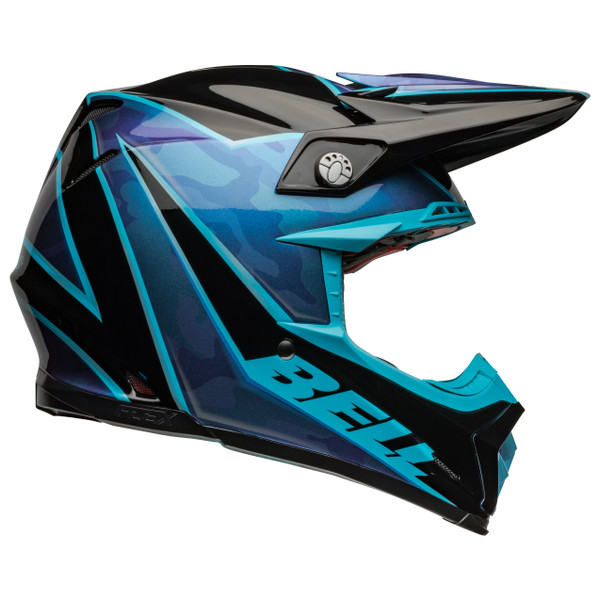 Bell MX 2024 Moto-9S Flex Adult Helmet (Sprite Black/Blue) Side Right