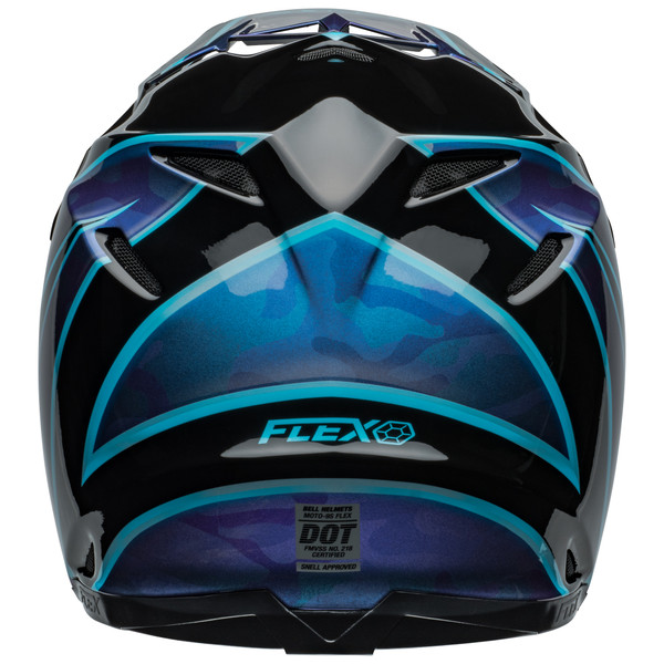 Bell MX 2024 Moto-9S Flex Adult Helmet (Sprite Black/Blue) Back