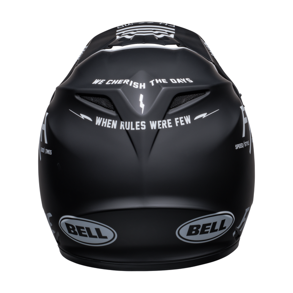 Bell MX 2023 MX-9 Mips Adult Helmet (Fasthouse Prospect Matte Black/White) Back