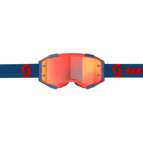 Scott Fury Goggle Dark Blue / Neon Red - Orange Chrome Works + Free Smartfilm