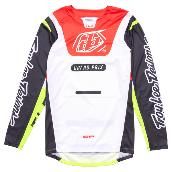 Troy Lee Designs GP Pro Jersey - Blends White / Glo Red