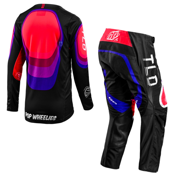 Troy Lee Designs Youth GP Pro Kit Combo - Reverb Black / Glo RED