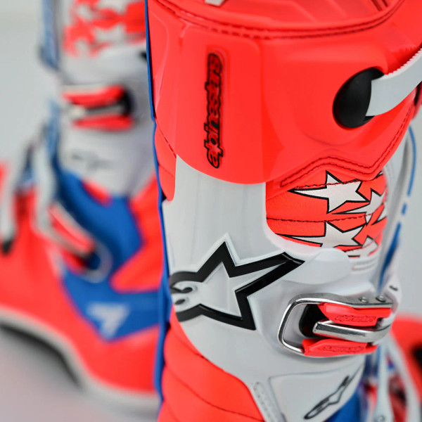 TLD X Alpinestars Tech 7 MX Boot - Rocket Red / White / Blue