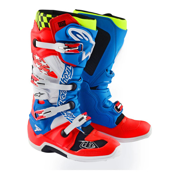 TLD X Alpinestars Tech 7 MX Boot - Rocket Red / White / Blue