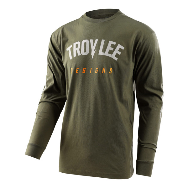 Troy Lee Designs Bolt Long Sleeve T-Shirt - Bolt Military Green