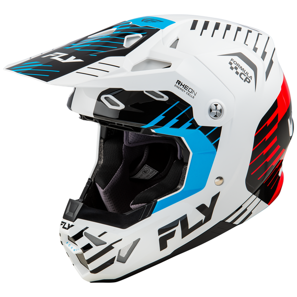 Fly Racing 2025 Formula CP Slice Helmet (White/Red/Cyan)