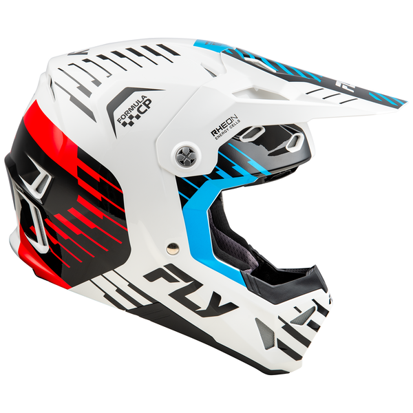 Fly Racing 2025 Formula CP Slice Helmet (White/Red/Cyan)