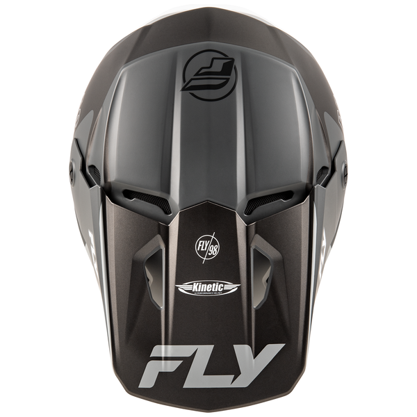 Fly Racing 2025 Kinetic Rally Helmet (Matte Grey/Black/White)