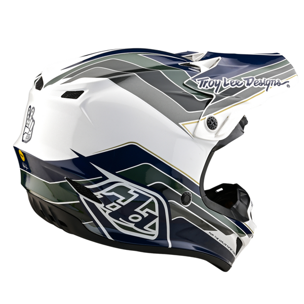 Troy Lee Designs 2025 Youth SE4 Polyacrylite Helmet - Block Charcoal Navy