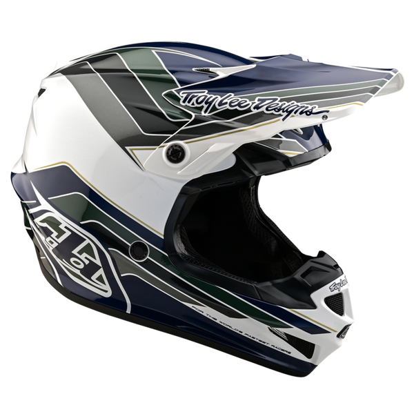 Troy Lee Designs 2025 Youth SE4 Polyacrylite Helmet - Block Charcoal Navy