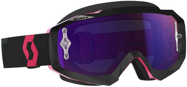 Scott Hustle MX Goggle - Black / Fluo Pink