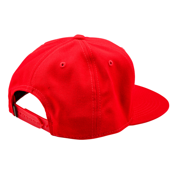 Troy Lee Designs Badge Flat Bill Snapback Cap Team Red