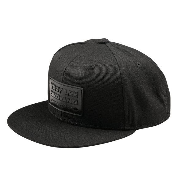 Troy Lee Designs Factory Flat Bill Snapback Cap Black