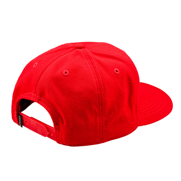 Troy Lee Designs Badge Curved Snapback Cap Team Red