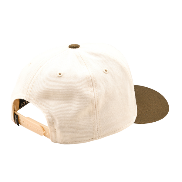 Troy Lee Designs Stamp Curved Snapback Cap Vintage White / Olive