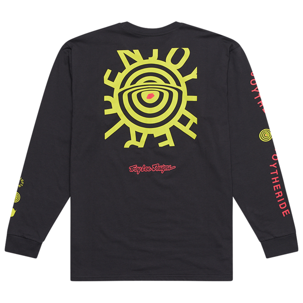 【mnem】Cross Printing Long Sleeve T-shirt Troy Lee Designs Enjoy Long Sleeve T-Shirt - Carbon