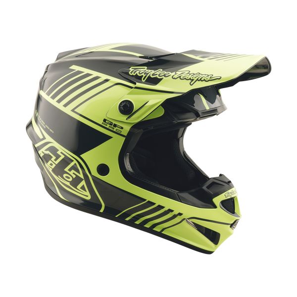 Troy Lee Designs 2025 Fall Youth GP Pro Helmet - Segment Glo Yellow
