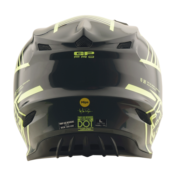 Troy Lee Designs 2025 Fall Youth GP Pro Helmet - Segment Glo Yellow