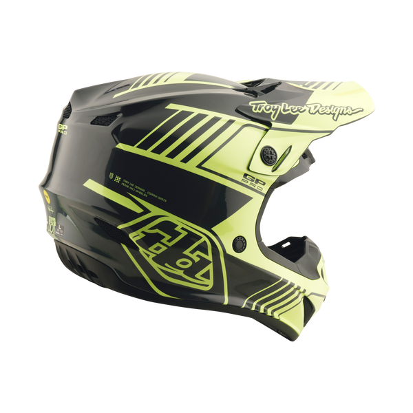 Troy Lee Designs 2025 Fall Youth GP Pro Helmet - Segment Glo Yellow