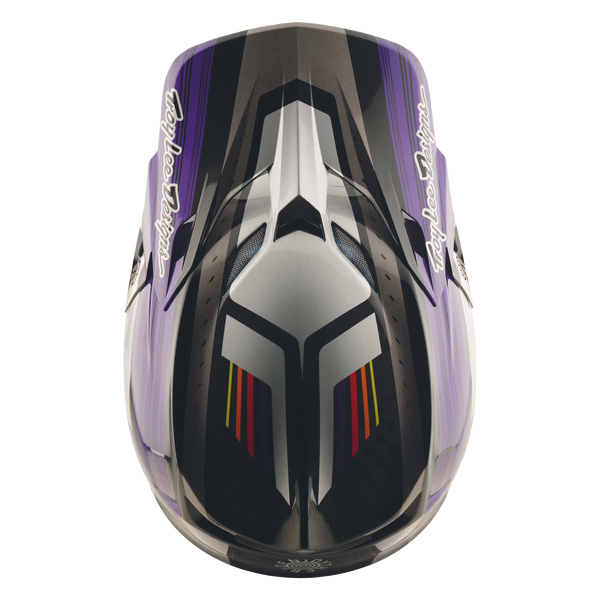 Troy Lee Designs 2025 Fall SE5 Carbon Helmet - Stripes Black / Purple