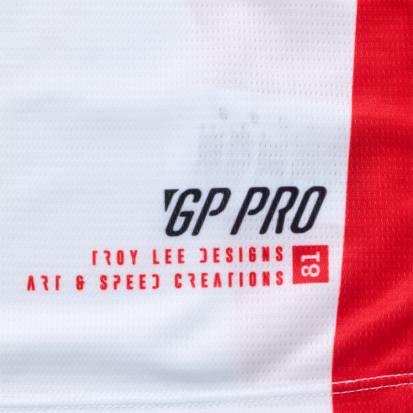 Troy Lee Designs 2025 Fall GP Pro Jersey - Frames White / Red Troy Lee Designs 2025 Fall GP Pro Jersey - Frames White / Red