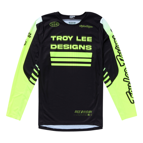 Troy Lee Designs 2025 Fall GP Pro Jersey - Segment Black / Flo Yellow Troy Lee Designs 2025 Fall GP Pro Jersey - Segment Black / Flo Yellow