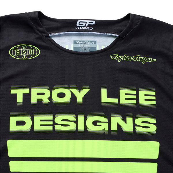Troy Lee Designs 2025 Fall GP Pro Jersey - Segment Black / Flo Yellow Troy Lee Designs 2025 Fall GP Pro Jersey - Segment Black / Flo Yellow