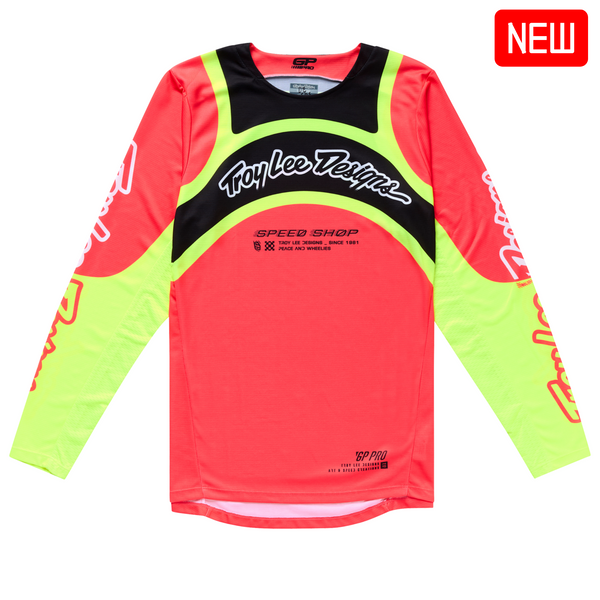 Troy Lee Designs 2025 Fall GP Pro Jersey - Swerve Infra Red / Flo Yellow Troy Lee Designs 2025 Fall GP Pro Jersey - Swerve Infra Red / Flo Yellow