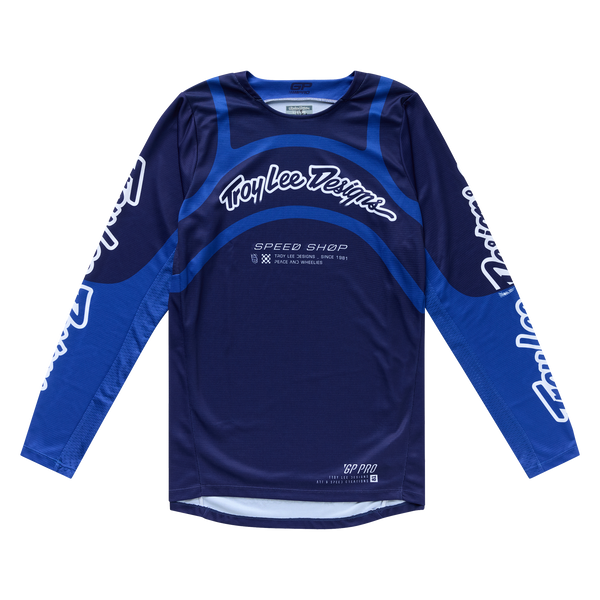 Troy Lee Designs 2025 Fall GP Pro Jersey - Swerve Navy Blue Troy Lee Designs 2025 Fall GP Pro Jersey - Swerve Navy Blue