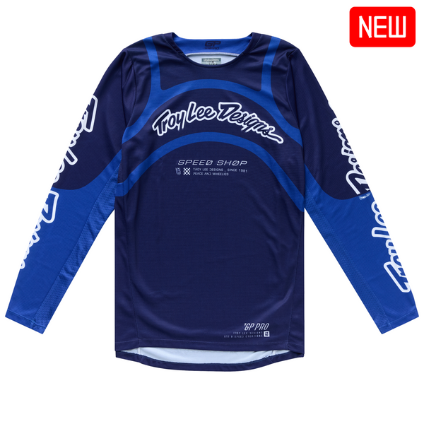 Troy Lee Designs 2025 Fall GP Pro Jersey - Swerve Navy Blue Troy Lee Designs 2025 Fall GP Pro Jersey - Swerve Navy Blue