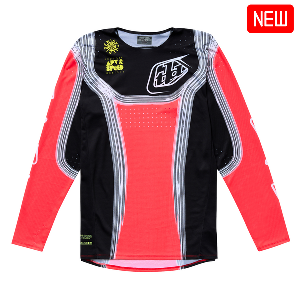 Troy Lee Designs 2025 Fall SE Pro Jersey - Stripes Infra Red / Black Troy Lee Designs 2025 Fall SE Pro Jersey - Stripes Infra Red / Black