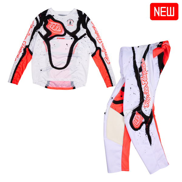 Troy Lee Designs 2025 Fall Youth GP Pro Kit Combo - Membrane White / Infra Red