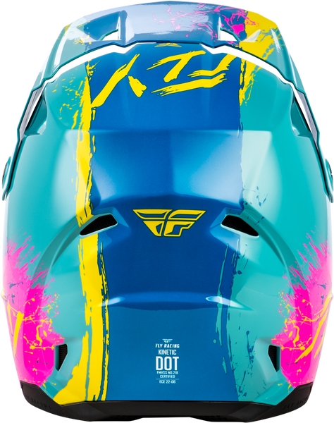 Kinetic Youth Drip Helmet Turquoise/Pink/Yellow