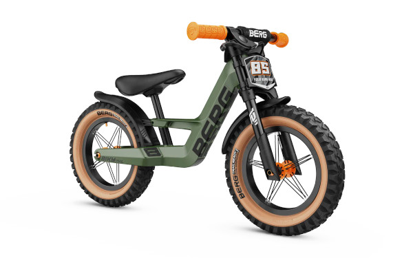 Berg Biky Cross Kids Balance Bike - Trail Handbrake - Green
