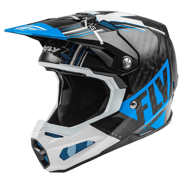 Formula S Carbon Helmet Vector Blue White Black