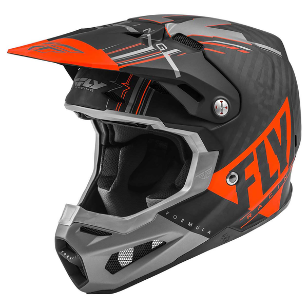 Formula S Carbon Helmet Vector Orange Grey Black