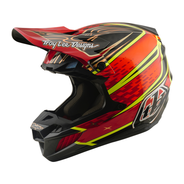 Troy Lee Designs 2026 Spring SE5 Carbon Helmet - Wings Red