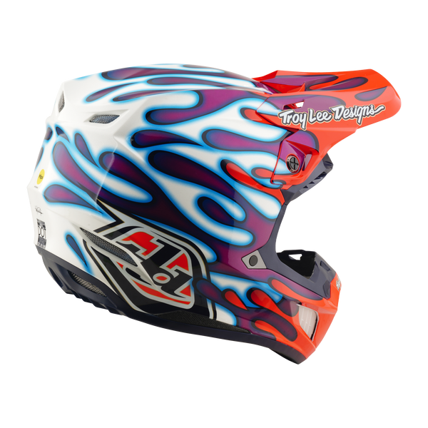 Troy Lee Designs 2026 Spring SE5 Composite Helmet - Overspray Violet / White