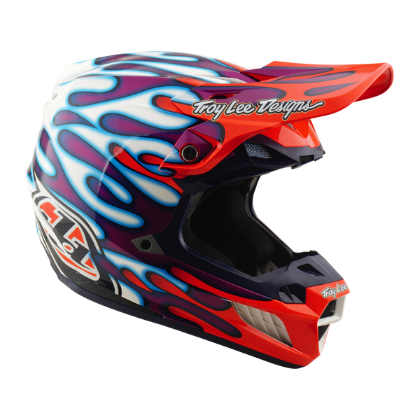 Troy Lee Designs 2026 Spring SE5 Composite Helmet - Overspray Violet / White