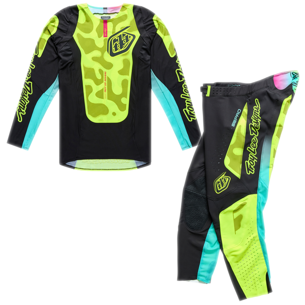 Troy Lee Designs 2026 Spring Se Pro Kit Combo - Myth Black / Flo Yellow