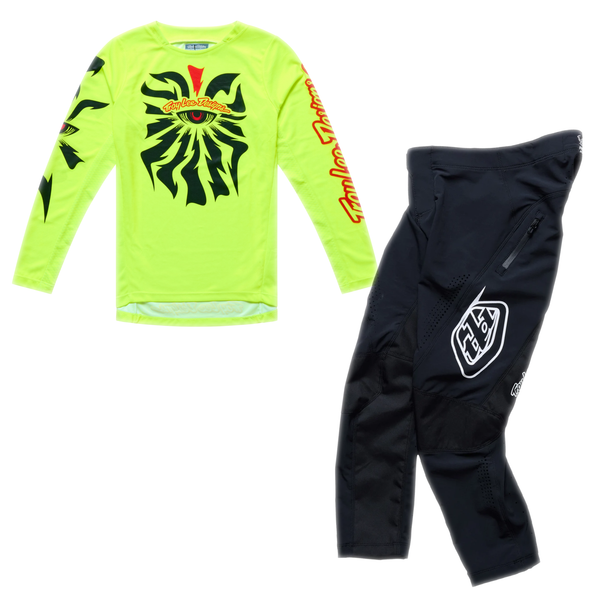 Troy Lee Designs 2026 Spring Youth GP Pro Kit Combo - Cyclops Flo Yellow / Black