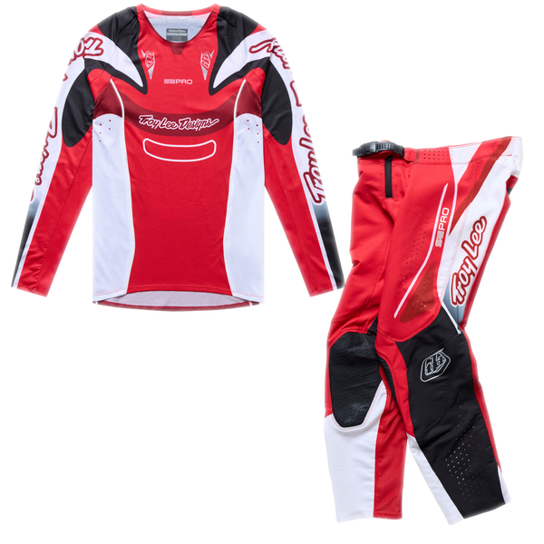 Troy Lee Designs 2026 Spring Youth SE Pro Kit Combo - Salvo Red / White