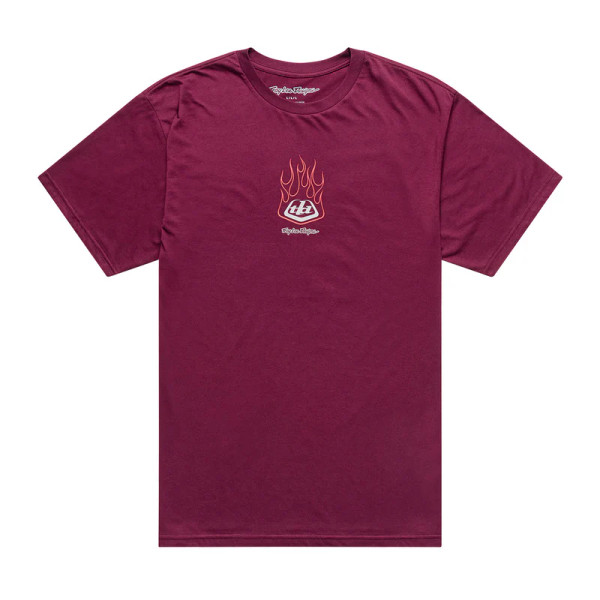 Troy Lee Designs Badge Tee - Flame2 Sangria