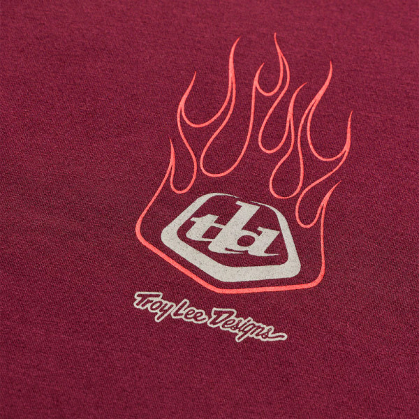 Troy Lee Designs Badge Tee - Flame2 Sangria
