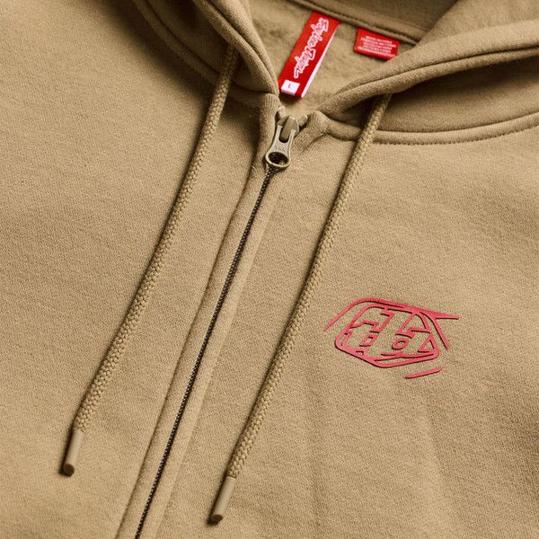 Troy Lee Designs Zip Up Hoodie - Badge Sienna